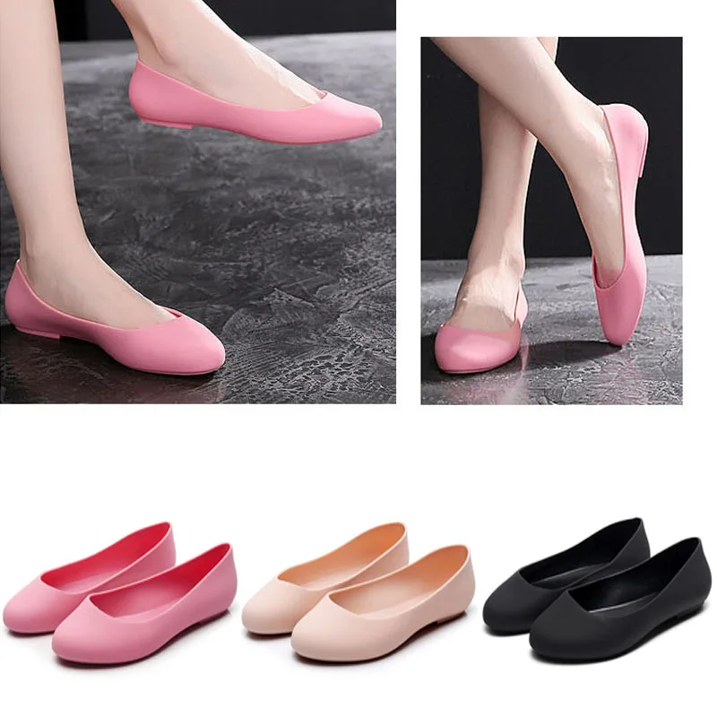 

New Ladies Sandals Soft Pvc Plastic Flat Non-slip Women Flat Shoes