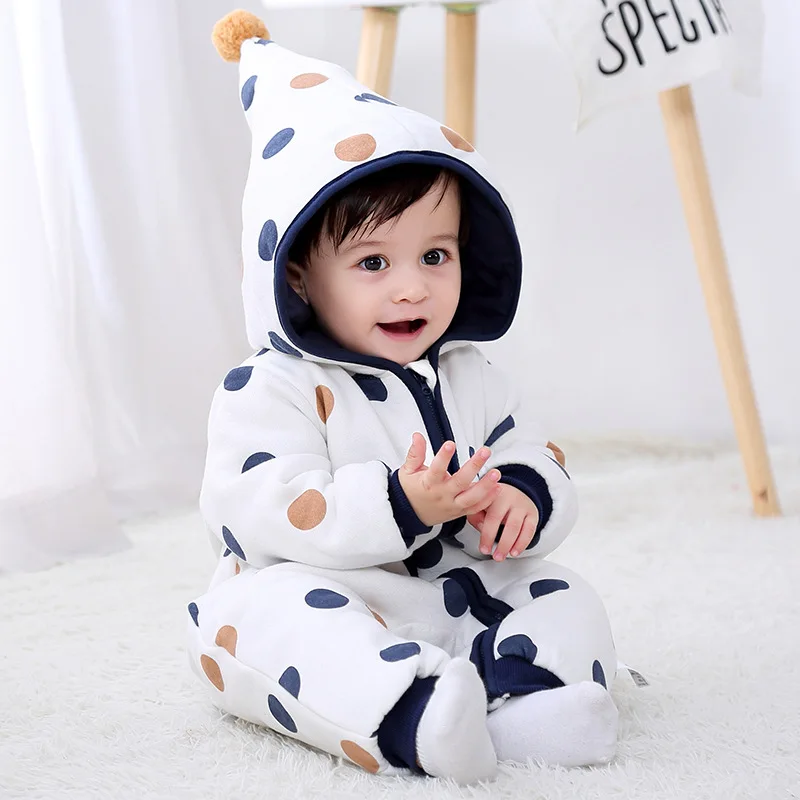 Детский Теплый комбинезон на молнии с длинным рукавом возраст 0-24 месяца - купить