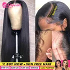 Волосы AliPearl 5x5 HD, прозрачные парики из натуральных волос для чернокожих женщин, бразильские прямые, плотность 180, 250