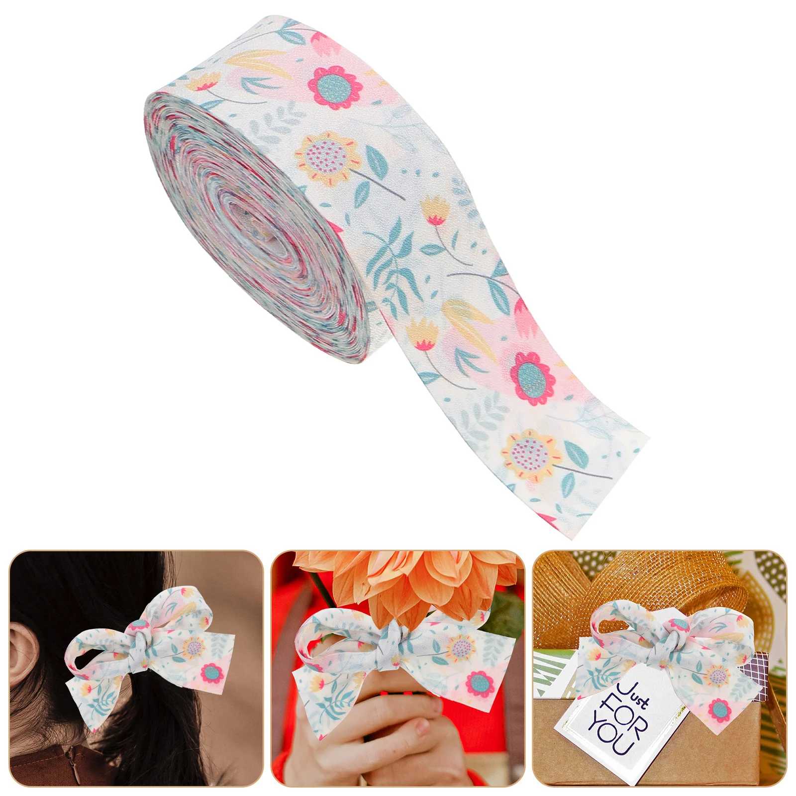 

1 рулон оберточной ленты, цветная Цветочная тема, рукоделие, лента, материал ленты