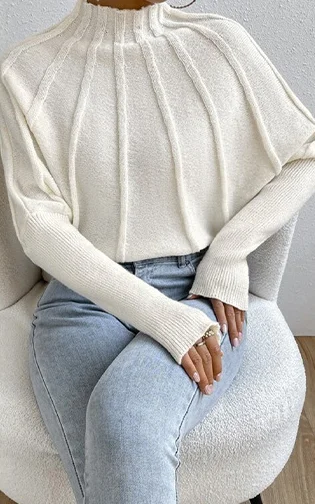 Осень/зима однотонный свитер с длинным рукавом и высоким воротником