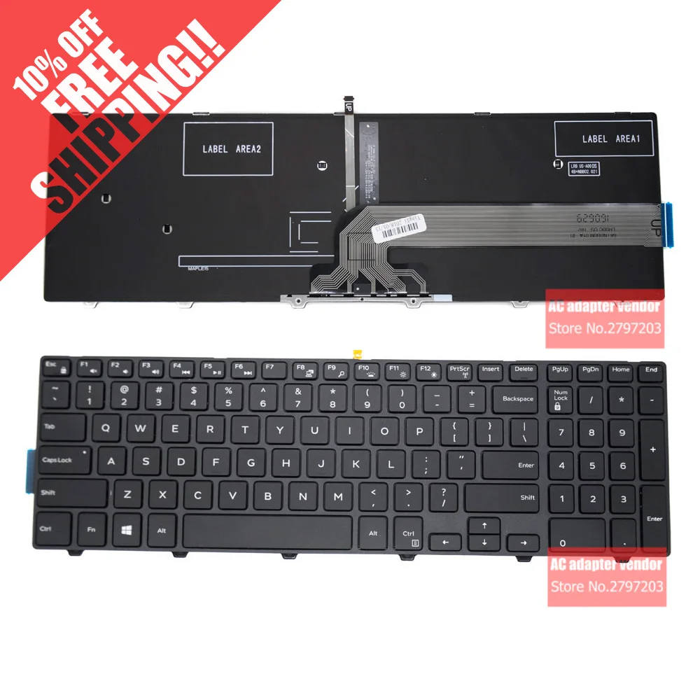 Новая замена для ноутбука Dell Inspiron 15 3000 5000 3542 5547 5577 7559 с подсветкой и встроенной