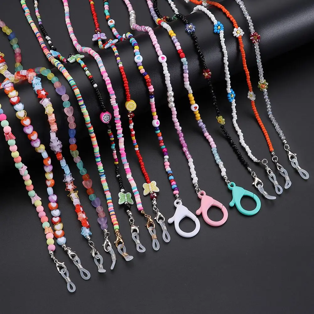 

Fashion Letter Beaded Eyeglass Chains Mask Lanyard Adult Kids Glasses Strap Mask Chains Neck Lanyard Glasses Chains Accessories