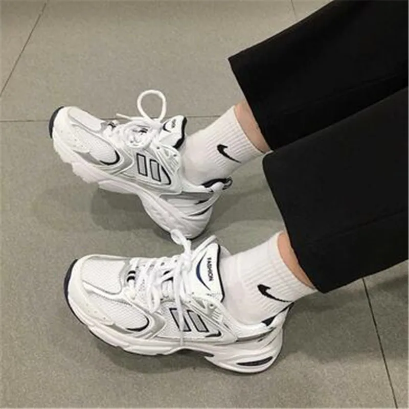 New Women Breathable PU Leather Sneakers Running Flat Shoes Sport Shoes Breathable Casual Shoes Women Chaussure Femme Sapatos
