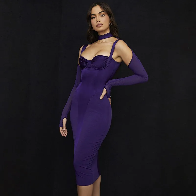 

Женское пляжное платье 2023, прикрывающая купальные выходы, одежда для плавания, летняя одежда на бретельках с открытой спиной, плиссированный оттенок, набор сексуальных пальцев, однотонный полиэстер