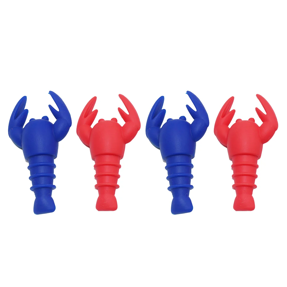 

4pcs Stopper Creative Lobster Animal Bottle Plug for Home