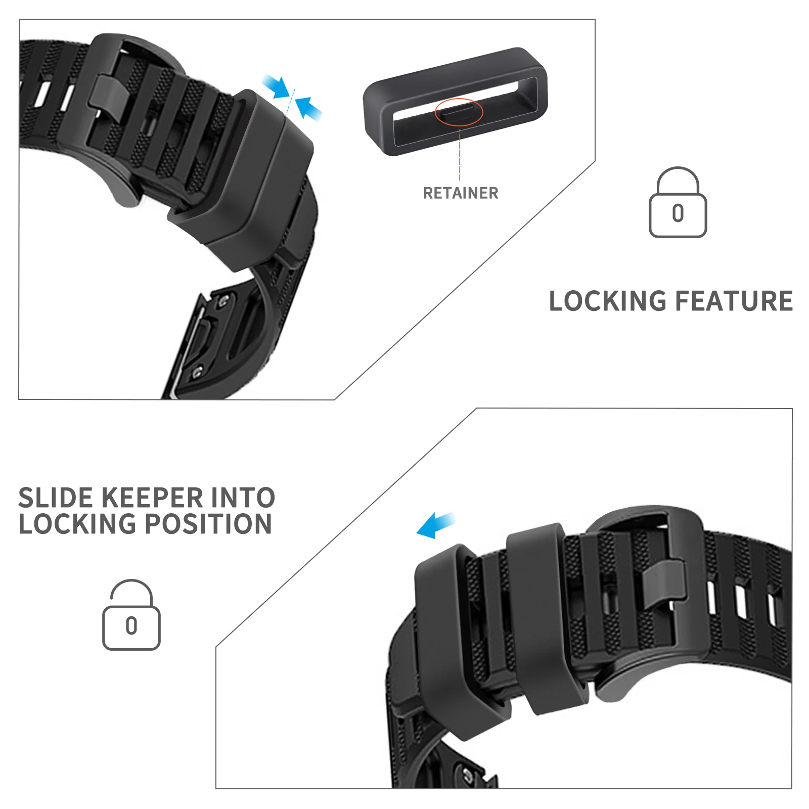 Fastener Rings Watch Accessories Accesorios De Smartwatch 20MM Watch Strap Smartwatches Bezel Band Secure Rings
