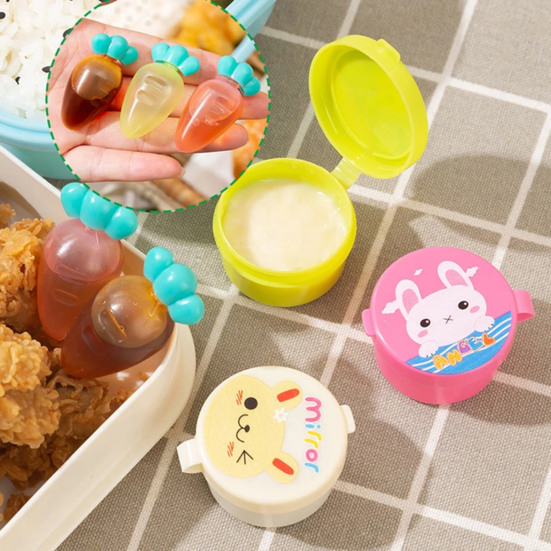 

3/4Pcs Mini Seasoning Sauce Bottle Portable Ketchup Bottle Salad Dressing Container for Bento Lunch Box Kitchen Accessories
