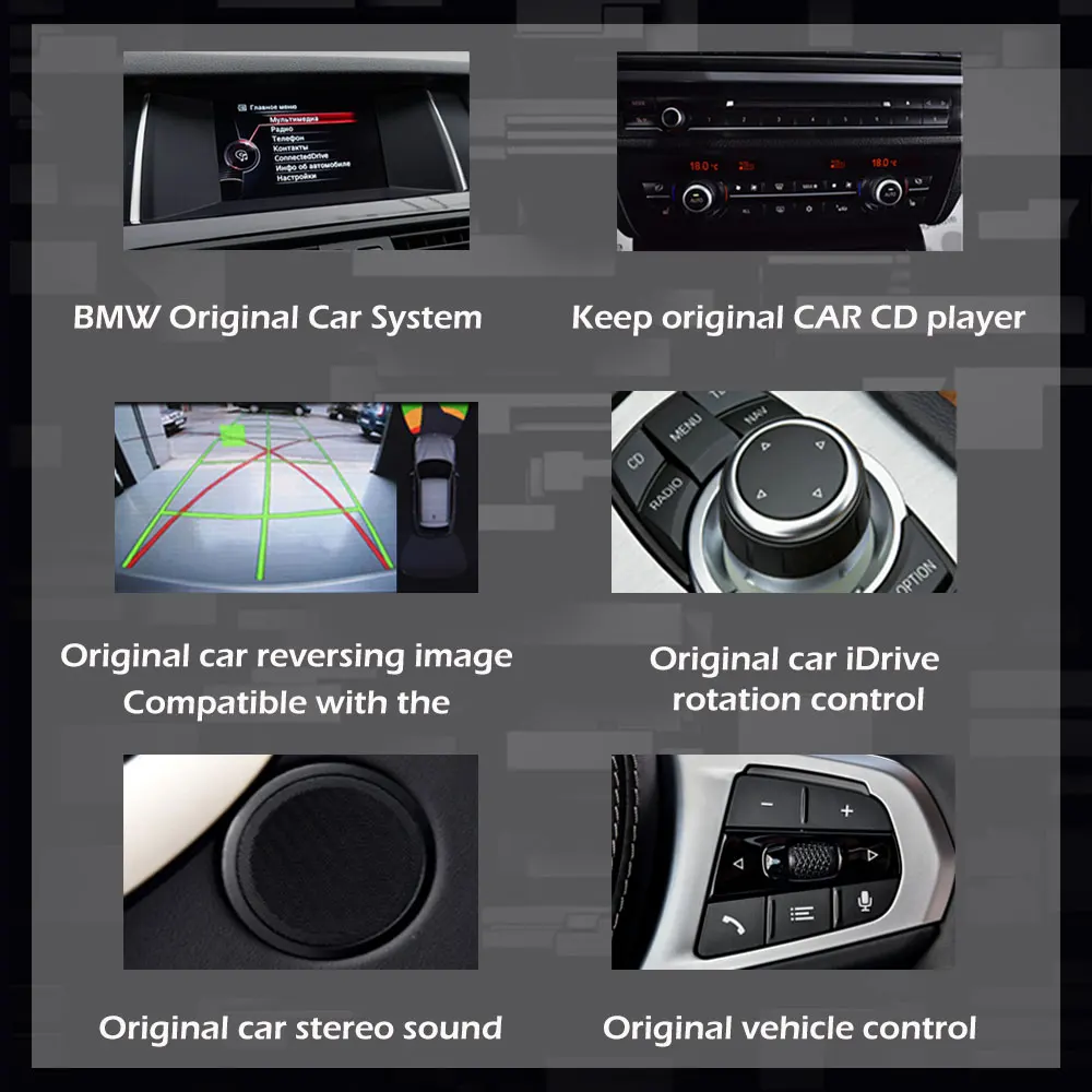 Фото Система CCC CIC Carplay для BMW X5 E70 X6 E71 2008 2009 2010 2011 2012 2013 Android 14 DSP Стерео Автомобильный мультимедийный радиоплеер BT №3