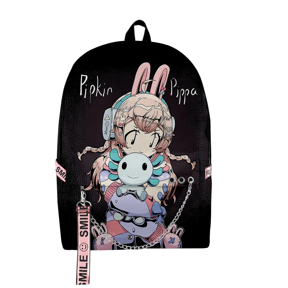 

Popular Youthful School Bags Unisex VTuber Pipkin Pippa Anime Travel Bags 3D Print Oxford Waterproof Notebook Shoulder Backpacks