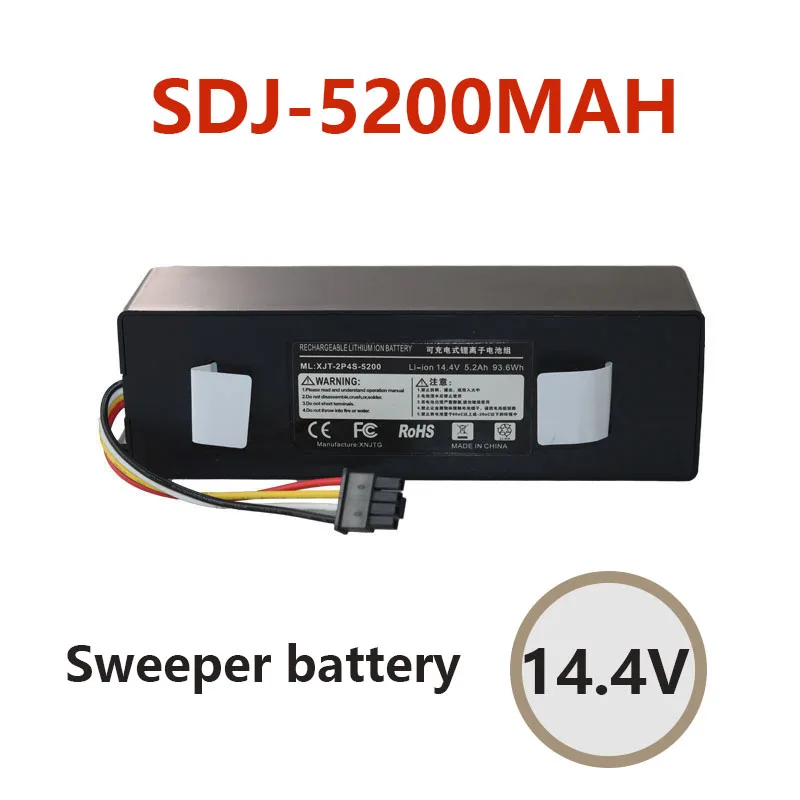 

14.4V 5200mAh Vacuum Cleaner Replacement Battery for Xiaomi Robot Roborock S50 S51 S55 Accessory Spare Parts