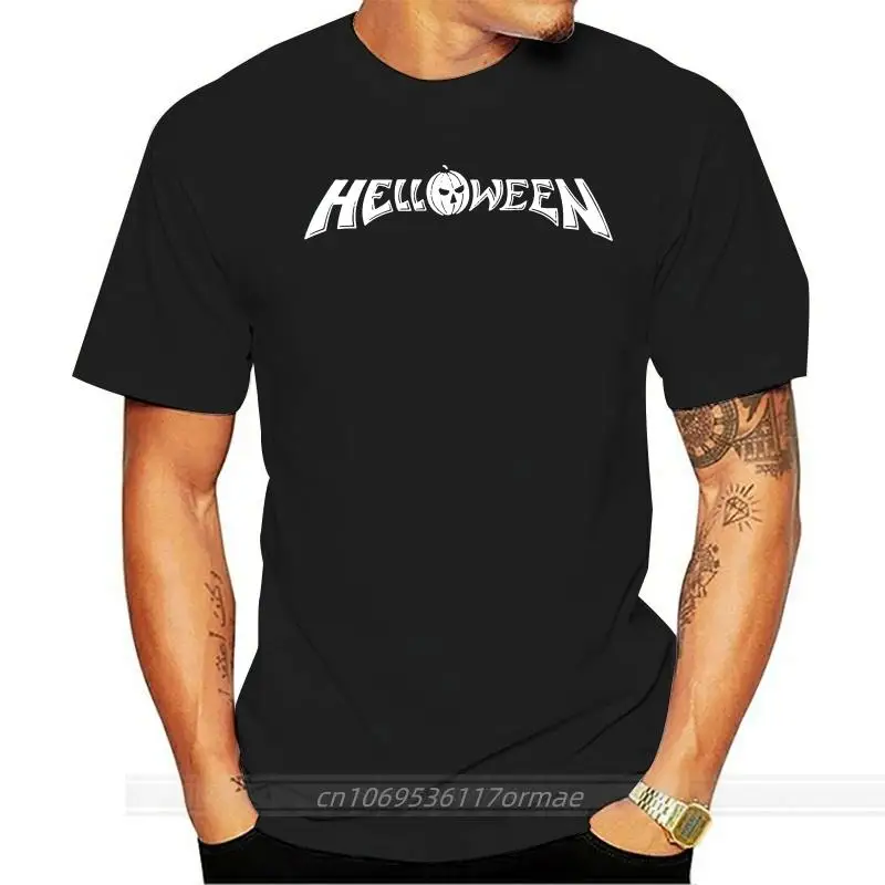 Индивидуальная футболка HELLOWEEN group music- show, оригинальная Мужская футболка с названием, летняя хипстерская модная футболка, мужская хлопковая брендовая футболка