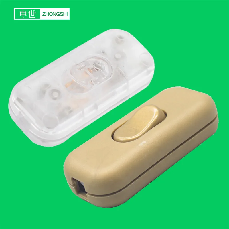 

XX-302 светильник переключатель AC 250V 6A линейный выключатель золотистый шнур для настольной лампы, переключатель для управления искусственным освещением