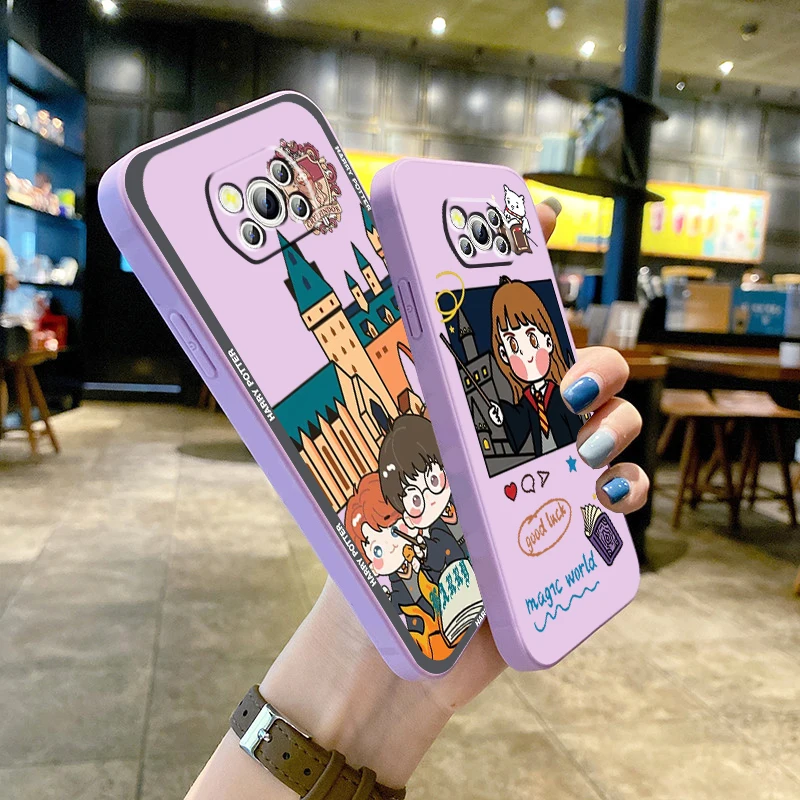 

Cartoon Potters Ring Harries Phone Case For Xiaomi Mi Poco M5s M5 X4 X3 M4 M3 F4 F3 GT Pro NFC 5G TPU Funda Liquid Rope Cover
