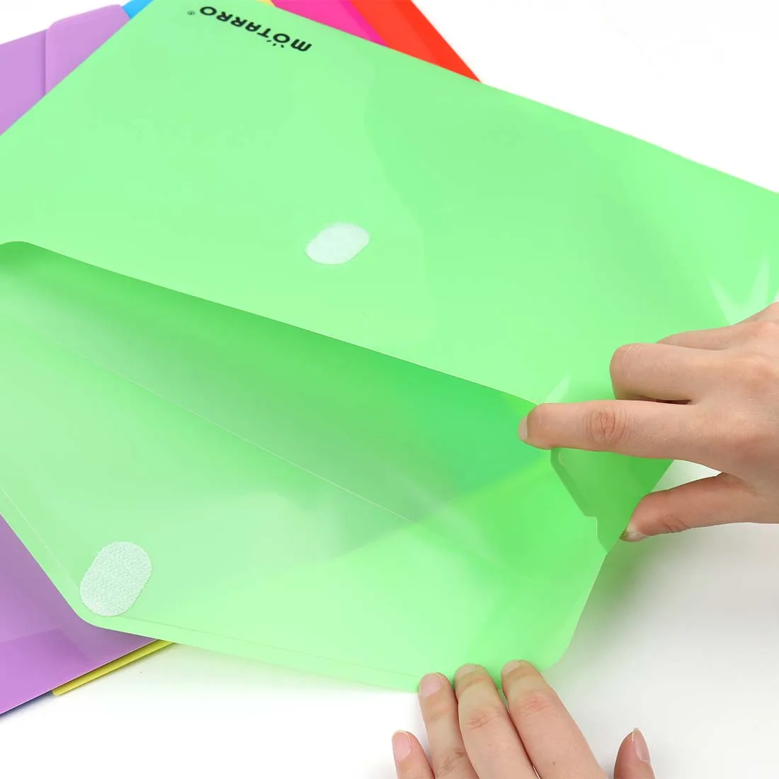 Пластиковая Папка Для Файлов Формата А4 С Липкой Вкладкой Флуоресцентная