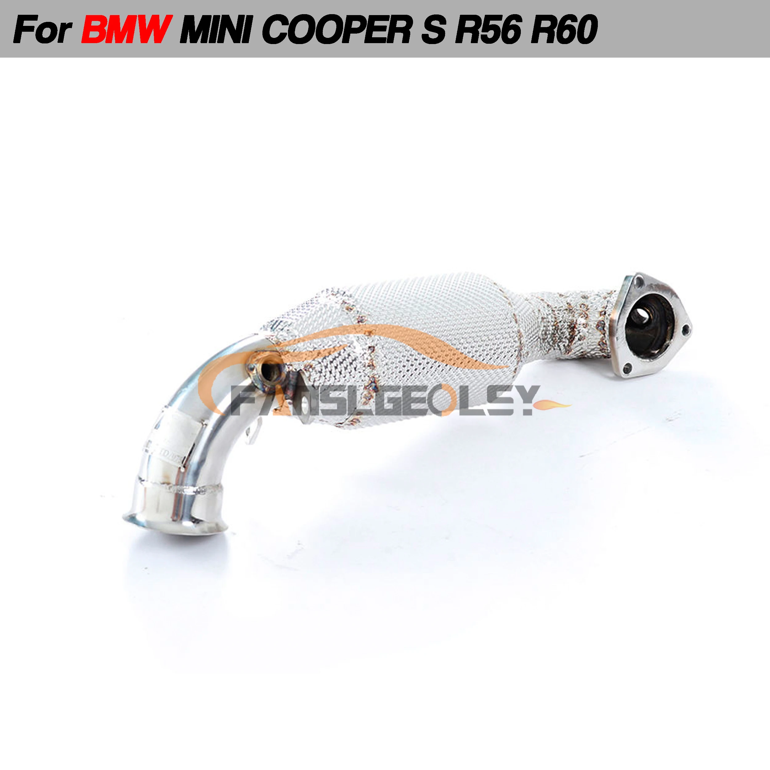 Для BMW MINI COOPER S R56 R60 стальная выхлопная труба с тепловой щиткой и каталитическим