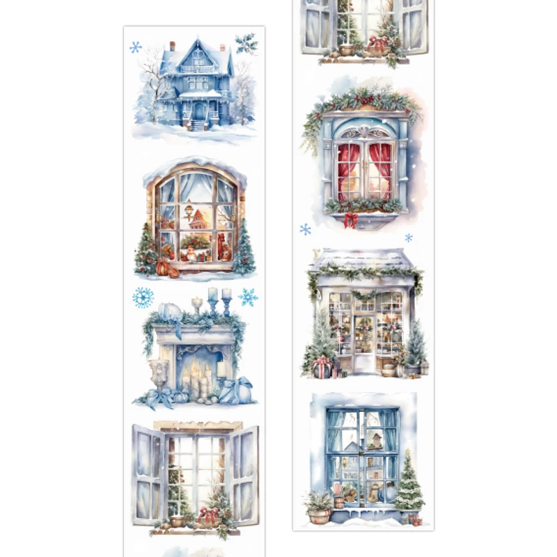 

Бумага Mr. Paper, 6 стилей, 200 см/рулон, Рождественская тематическая серия, матовая наклейка для домашних животных, лента из материала для скрапбукинга и коллажей