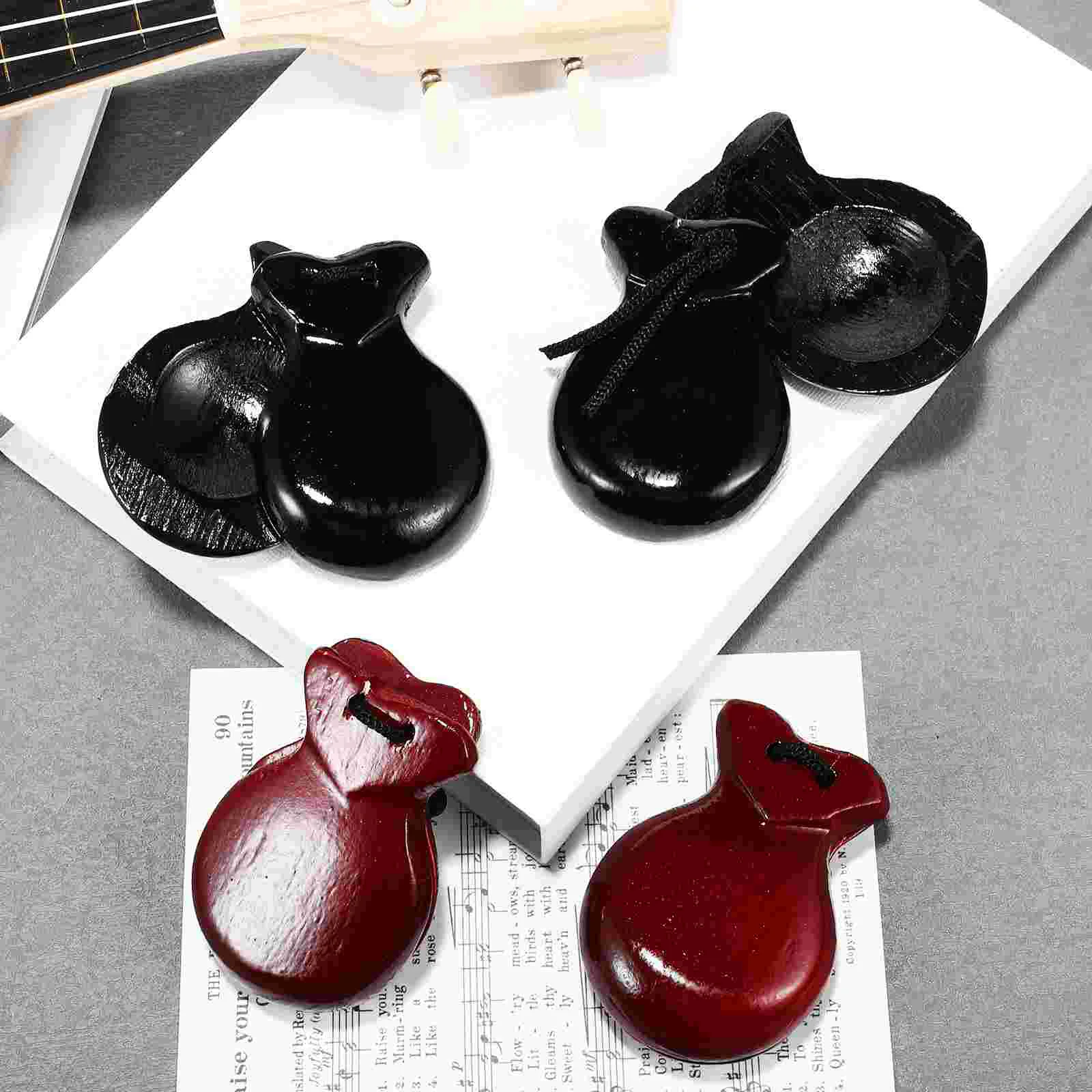 2-парные куранты музыкальные инструменты кастаньеты на палец из цельного дерева