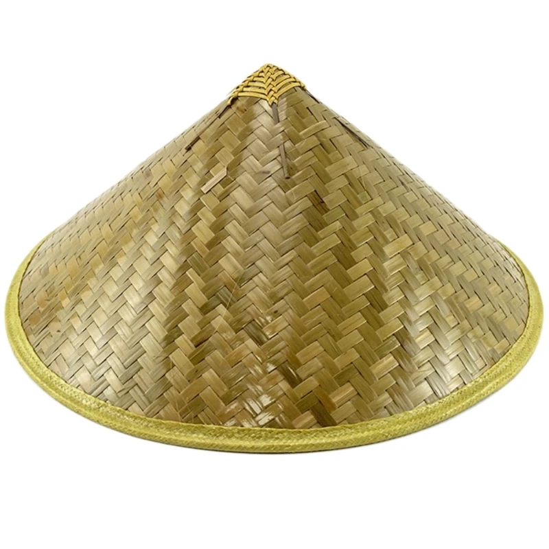 

Соломенная Бамбуковая Шляпа в китайском стиле, Восточная шляпа, легкая и дышащая шляпа для фермера, шляпа для рыбалки с защитой от солнца и дождя