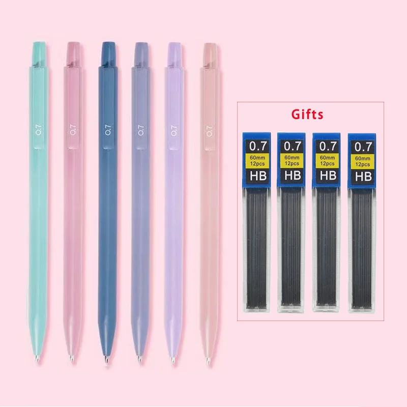 

10 шт. механический карандаш Morandi, высокое качество, 0,5 мм/0,7 мм, подвижная автоматическая ручка, кавайный карандаш, школьные принадлежности для студентов, канцелярские принадлежности