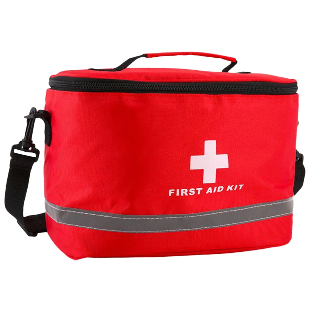 

First Aid Bag Empty Storage Bag Shoulder Bag for Home Car Outdoor Travel Camping Hiking Red