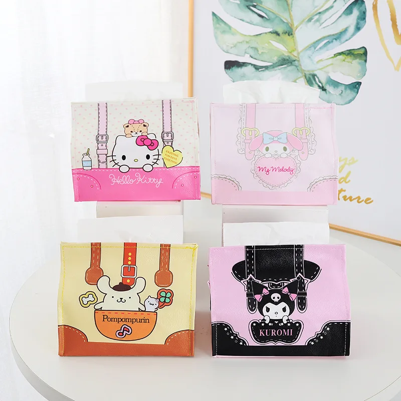 

Kuromi Mymelody KT CAT гостиная унитаз водонепроницаемый фотобокс домашняя Автомобильная салфетка нагнетающая бумажная сумка для хранения