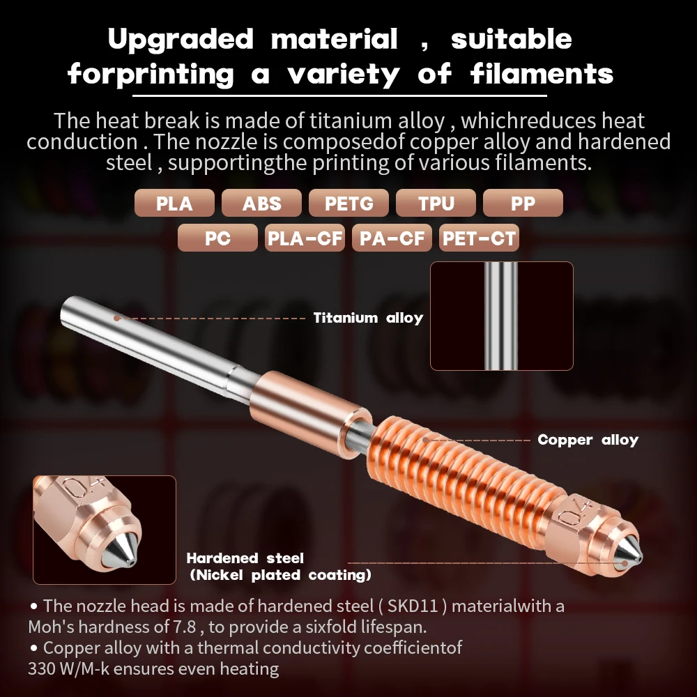 Керамический Hotend K1 с радиатором быстросъемная насадка цельнометаллический