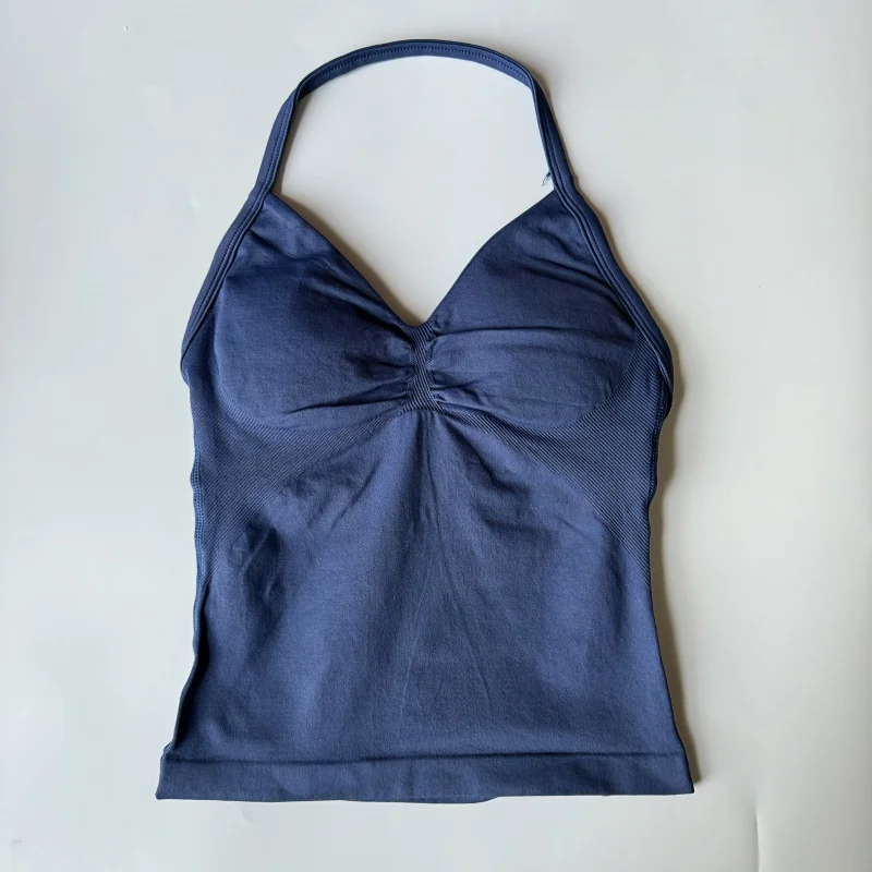 Ударный длинный топ на бретелях для спортзала с индивидуальным логотипом