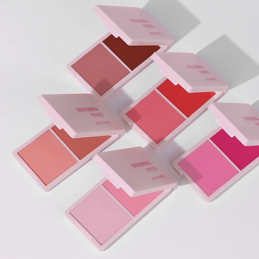 2IN1 Крем и пудра Румяна Матовые натуральные румяна Палитра для макияжа глаз