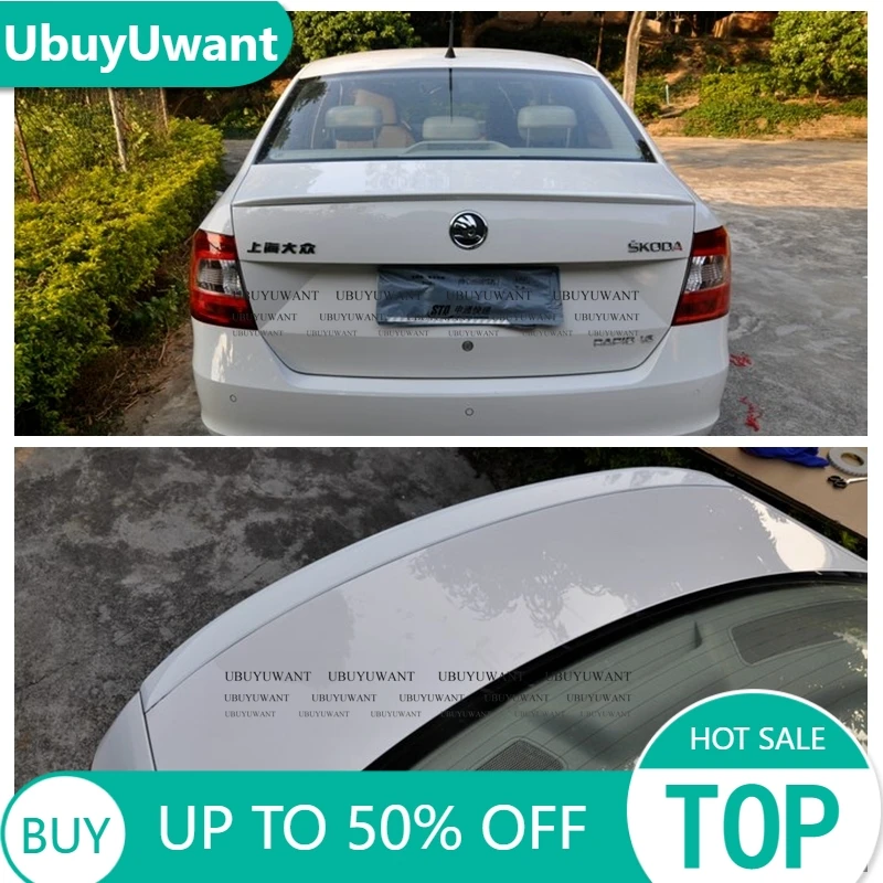 

Неокрашенный задний спойлер для Skoda RAPID 2015-2019 из АБС-пластика