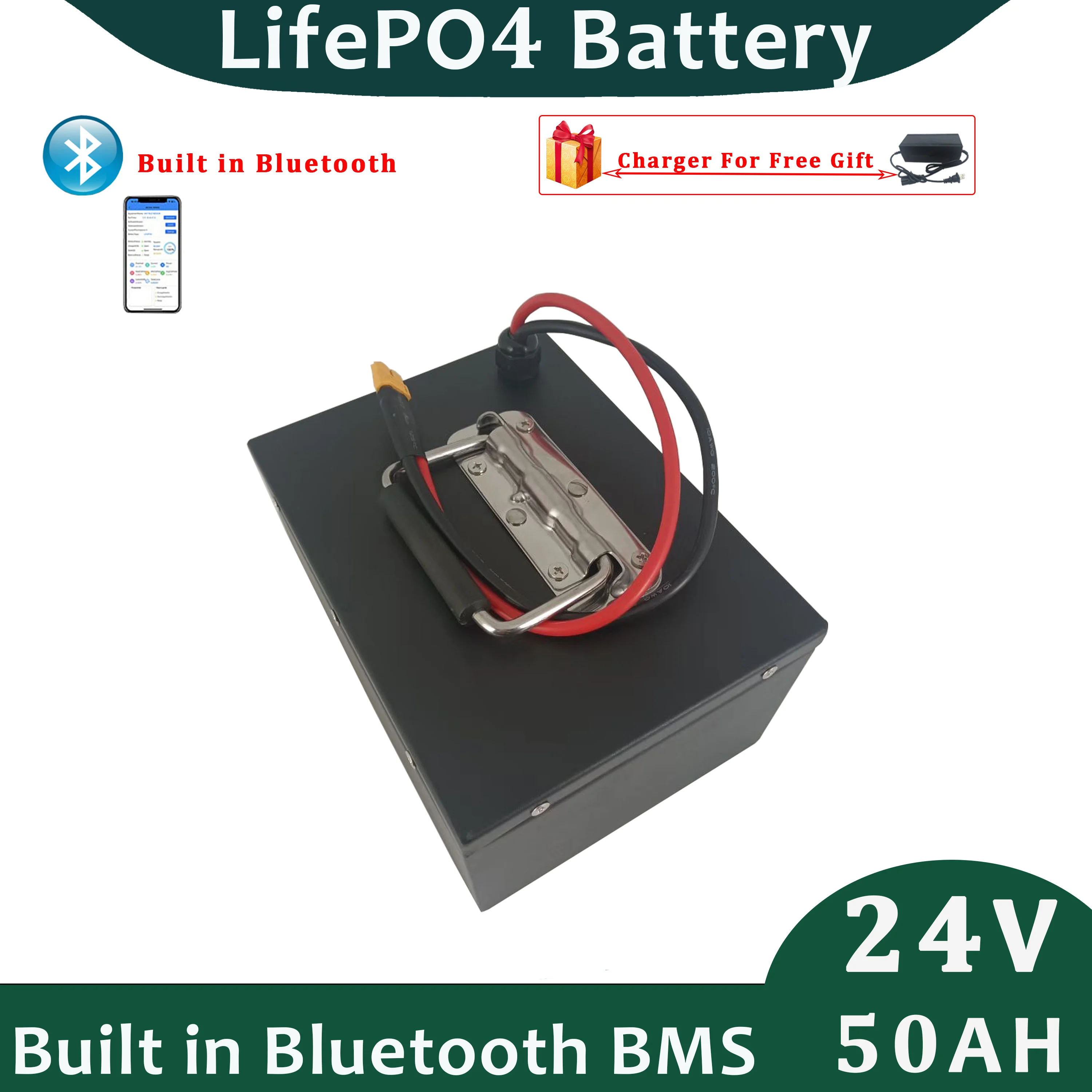 Литиевая батарея LifePO4 LFP с зарядным устройством 5 А подходит для гольф-кар |