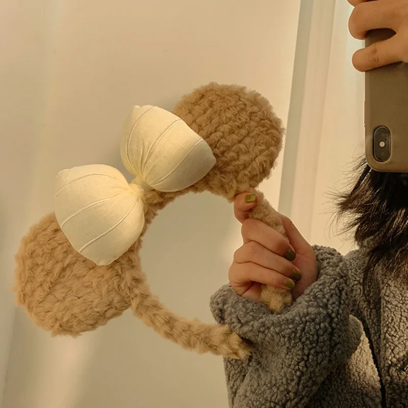 Милая плюшевая повязка на голову с героями мультфильмов головные уборы для мытья