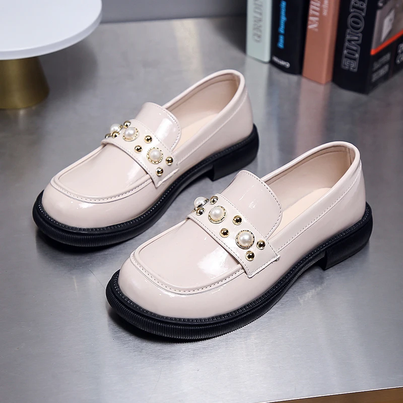 

Lolita Sport Chunky Sandals Casual Shoes 2022 Spring New Women Flats Pearl Mary Janes Shoes Fashion Dress Slip-on Oxford Shoes
