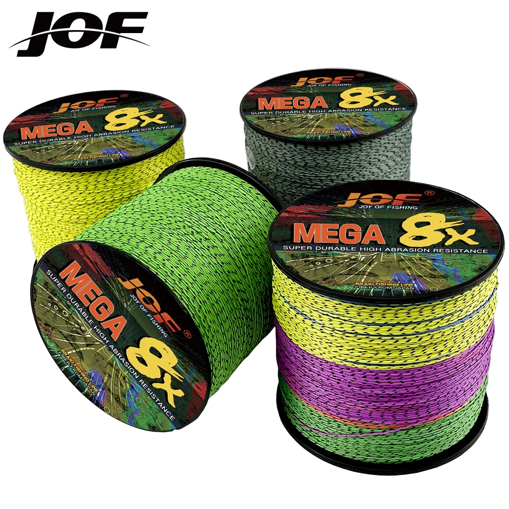 Прочная плетеная рыболовная леска JOF 8 нитей 18-78 фунтов 0 14-0 5 мм невидимое пятно