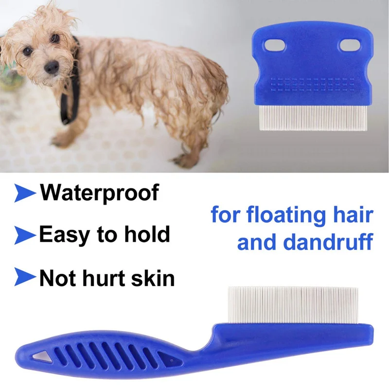 

Animal Removal Cats Stainless Grate Comb Steel Flea Flea Needle Needle Close-tooth Pet For Dogs Combs Dense Care Louse Dog Pet
