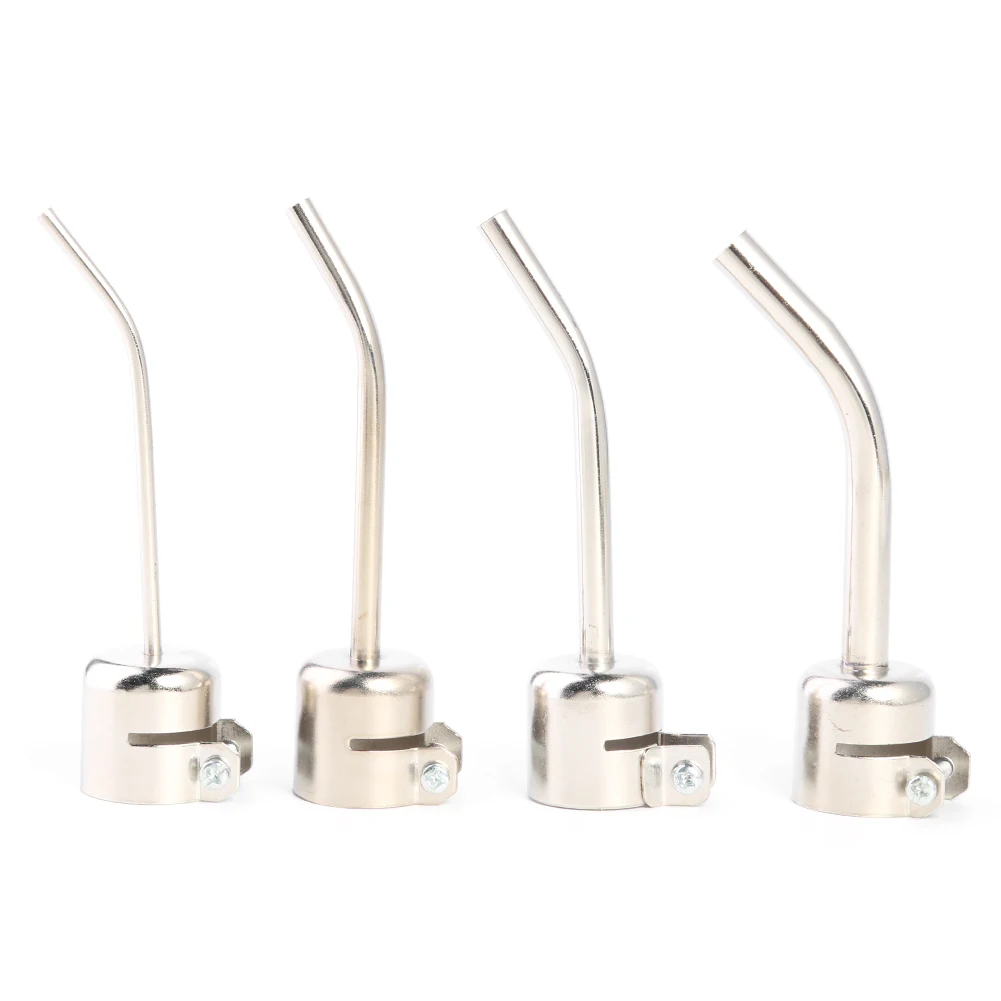 

4pcs Long Bent Curved Heat Gun Nozzles for 850 Hot Air Soldering Rework Station Air Stations Gun Nozzles Soldering Tool