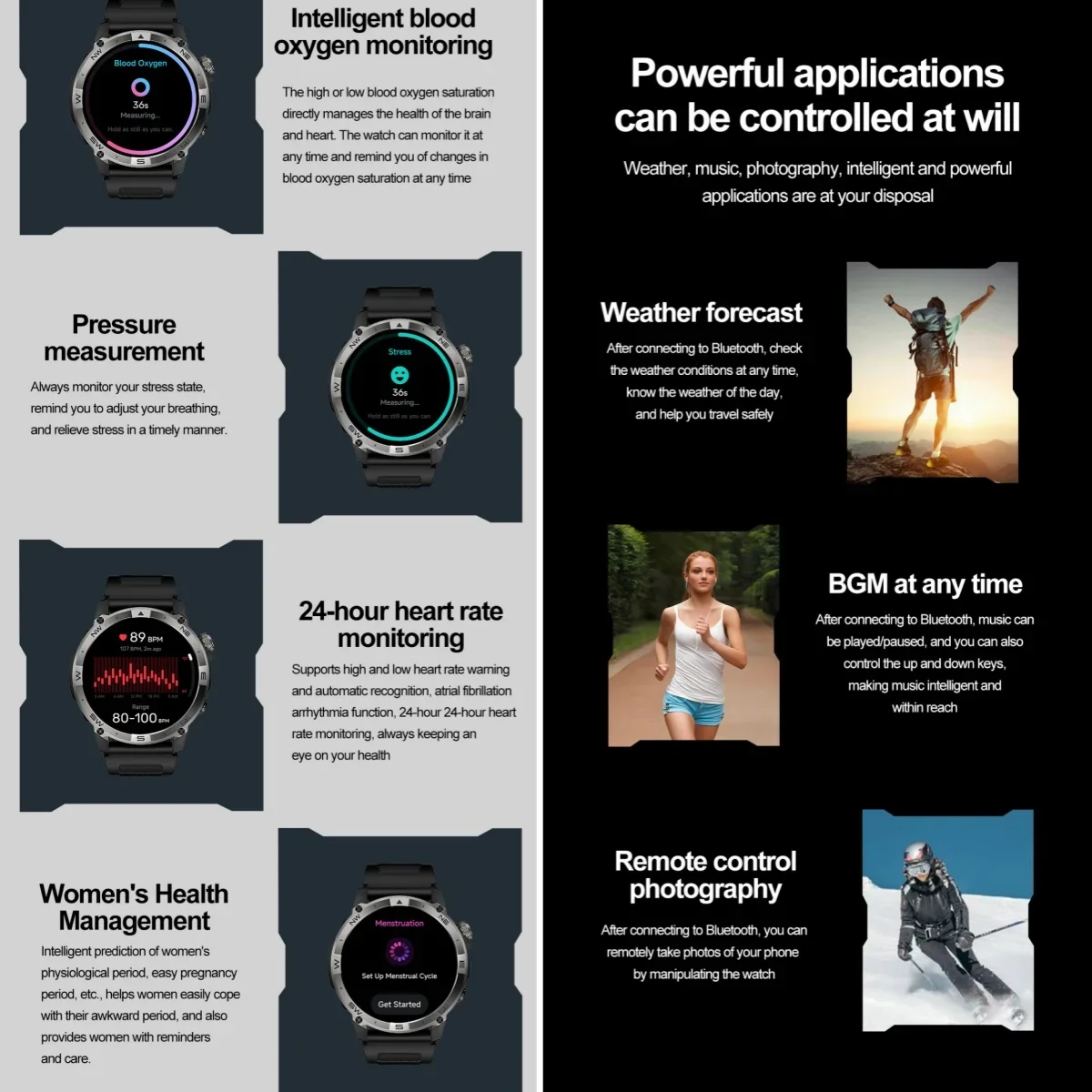 2025 НОВЫЕ GPS Смарт-часы VWAR ACE 50 м Водонепроницаемые Смарт-часы с AMOLED-экраном Gorilla Glass Мужские компасы Высотомер Барометрический GPS (art.: 3920cd0c23945) - 3920cd0c23945