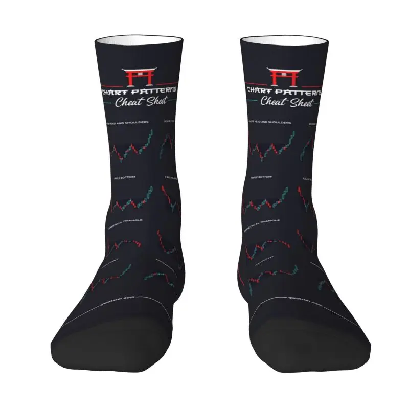

Chart Patterns Dress Socks Mens Womens Warm Fashion Stock Forex Trading Crew Socks