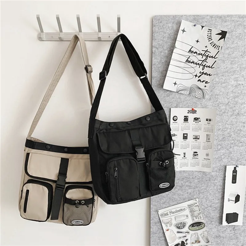 

Waterproof Canvas Women Handbags Large Capacity Shoulder Bag Ladies Messenger Bag Simplicity Student Crossbody Bag Girl Satchel