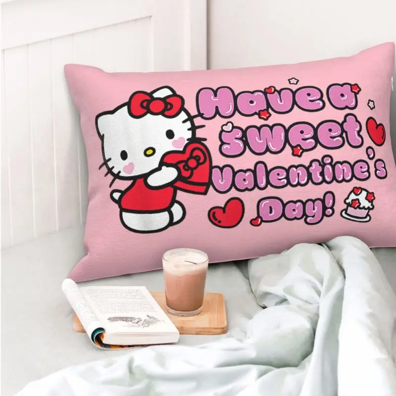 Чехлы на подушки с изображением кота Hello Kitty заказ милые прямоугольные наволочки