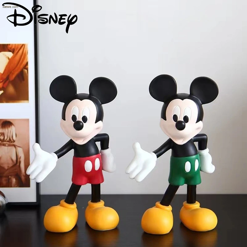 

28 см, модель мультяшного героя Диснея Микки, Мультяшные украшения для рук Микки, кукла для гостиной, винный шкаф, мягкие детские игрушки.