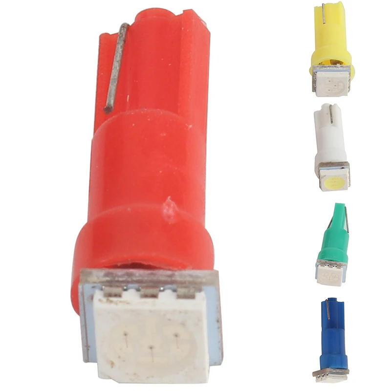 

30 шт./упаковка, светодиодные лампы T5 1-5050-SMD для автомобилей/мотоциклов