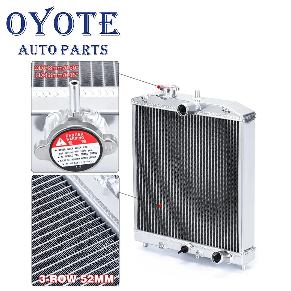 OYOTE 52 мм 3-рядный полностью алюминиевый радиатор для HONDA CIVIC B18C B16A 32 IN/OUT