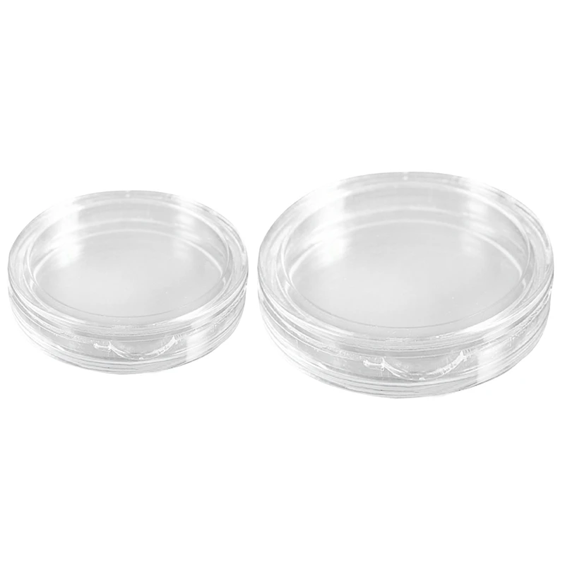 

New 20 Pcs Small Round Transparent Plastic Coin Capsules Box, 10 Pcs 25Mm & 10 Pcs 33Mm