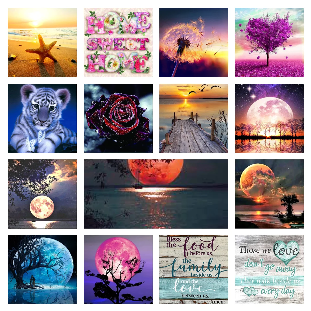 

Diamond painting making 5D gems DIY cross stitch craft embroidery painting set animal landscape flower 3D mosaic pattern gift