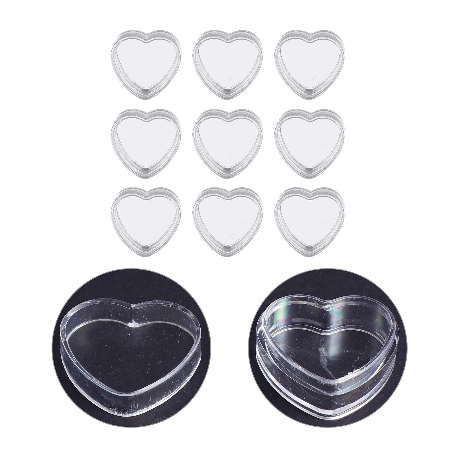 

100 шт. пустая банка в форме сердца, дорожные многоразовые банки, контейнер для макияжа, Женская емкость с крышкой для лосьона, теней для век, б...