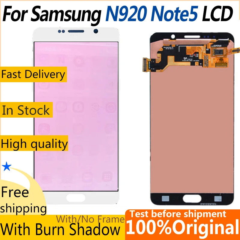 

ЖК-дисплей Super AMOLED для Samsung Galaxy Note 5, 5,7 дюйма, Note 5 N920F N920A N920T N920V