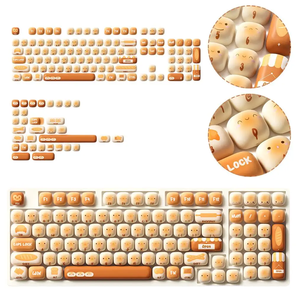 138 клавишная крышка для клавиатуры Bun Paradise Theme KeyCap PBT милый грибной профиль MOG