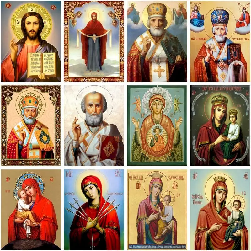 CHENISTORY Раскраска по номерам папа и фото рисунок на холсте религиозные фигуры