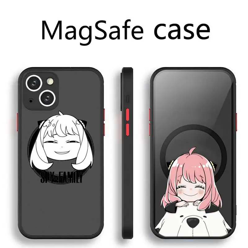 

Spy x Family Anya Forger Baby cute Phone Case Transparent Magsafe Magnetic Magnet For iPhone 13 12 11 Pro Max Mini